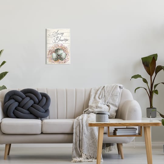 Stupell Industries Spring Blessings Bird Nest Nature Wall Plaque Art